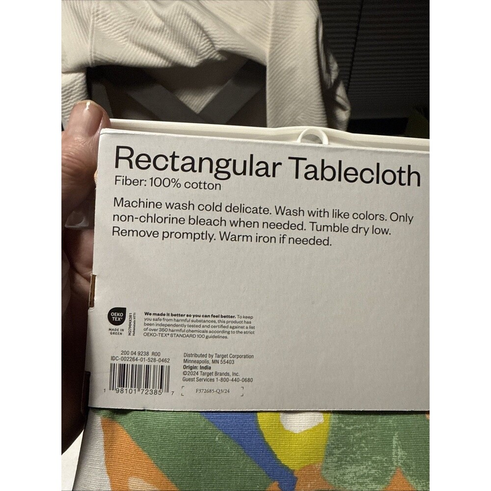 Target Room Essentials Floral Pattern Rectangular Tablecloth 60" x 104" New - Picture 5 of 6